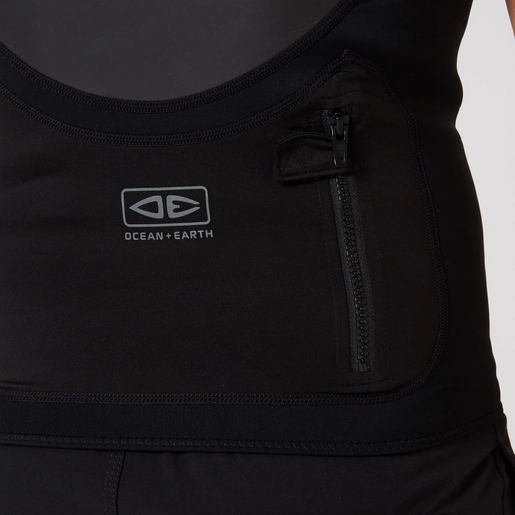 Double Black Sleeveless Front Zip Paddle Vest - 1.5mm - Image 6