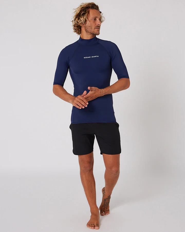 Mens Script Short Sleeve Rash Shirt - Image 36